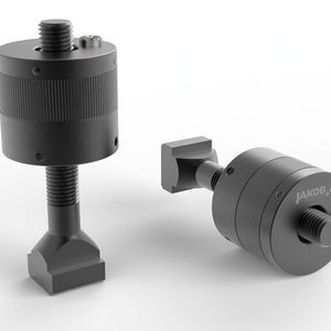 Der jüngste Neuzugang im Spannmittelportfolio von Jakob Antriebstechnik ist eine neu Kraftspannmutter des Typs MDA. Das robuste System wird manuell bedient und vervielfältigt die Spannkraft auf einfachste Weise, heißt es.(Bild:  Jakob)