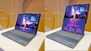 The Lenovo Thinkpad Plus is equipped with a rollable OLED display from Samsung. (Image:Samsung Displays)