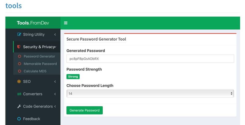 Unter Tools.FromDev.com findet sich ein kleiner Werkzeugkasten für Webentwickler.