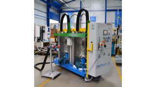 Tartler-Anlage Nodopox 200 V für das Tooling (Pasten): Das neue vollautomatische Fasswechsel-System ist ein sicherer und problemloser Standardprozess, der hohe Einspareffekte generiert. (Bild: Tartler)