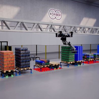 Mit „MixPal“ für mittlere Durchsätze in Distributionszentren behebt Körber den arbeitsintensivsten Engpass im Lager. (Bild: Körber)
