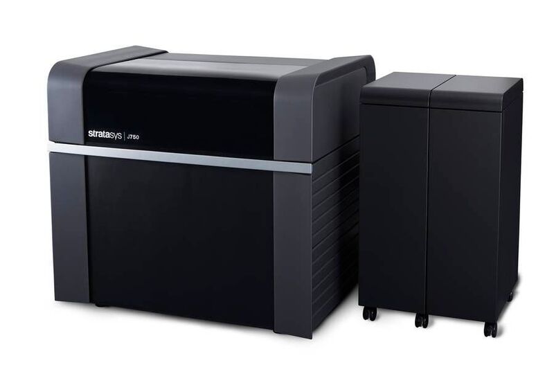 Der neue Stratasys J750 ist der weltweit einzige 3D-Drucker, der farbechte Multimaterial-Produkte erstellt. Er bietet eine auf dem Markt einzigartige Vielseitigkeit, wenn es um Advanced Prototyping, Werkzeugbau, Spritzguss und Produktionsteile geht – und das in nur einem Druckvorgang. (Stratasys)