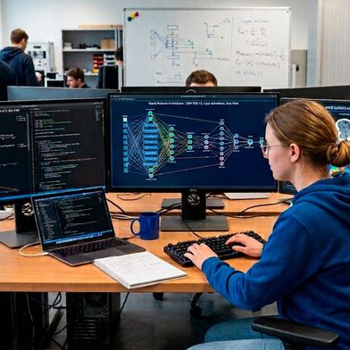 Hochschulen in Nordrhein-Westfalen, Bayern und Baden-Württemberg können dank COSAI künftig auf einer verteilten KI-Infrastruktur arbeiten. (Bild: Gemini / KI-generiert)