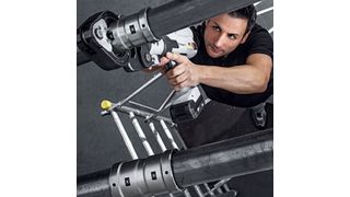 Mit Megapress steht die schnelle und sichere Pressverbindungstechnik von Viega jetzt auch für Installationen aus dickwandigem Stahlrohr zur Verfügung. (Bild: Viega)