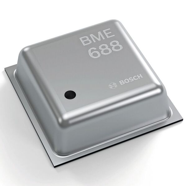 Der BME688 von Bosch Sensortec misst Gase, Luftfeuchtigkeit, Temperatur und Luftdruck. (Bosch Sensortec)
