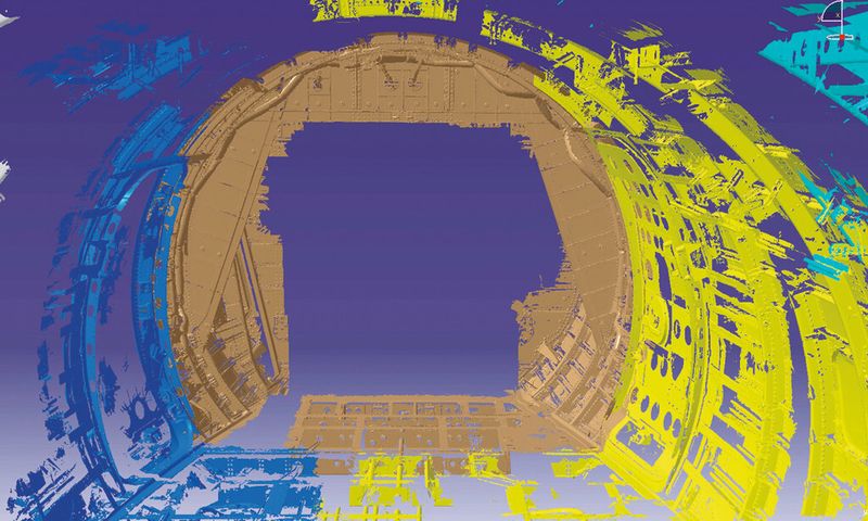 Digitale Datenerfassung des Flugzeuginnenraums. (Bild: Creaform)