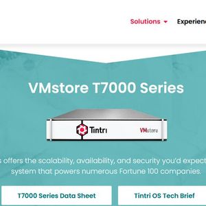 Die VMstore V7000 Storage Appliance unterstützt bis zu 7.500 VMs und 645 TB auf einem Gerät.(Bild:  Tintri)