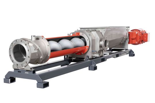 Die konische Exzenterschneckenpumpe „Hicone“ ist das zentrale Element der Mixxpump.(Bild:  Vogelsang)