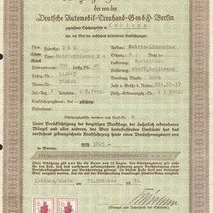 Schätzungsurkunde der DAT von 1934.(Bild:  DAT)