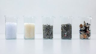 Exemplary processing and production residues, pure and recycled plastics as input materials for
input materials for thermochemical treatment in the thermolysis process. (Image:ZSW)