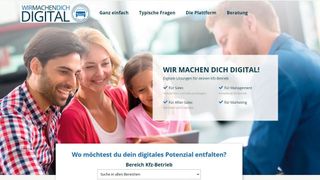 Der Betreiber verspricht: Die Plattform „wirmachendichdigital.de“ präsentiert nur digitale Tools, die den Praxistest in zahlreichen Betrieben bereits bestanden haben. (Bild: Screenshot)