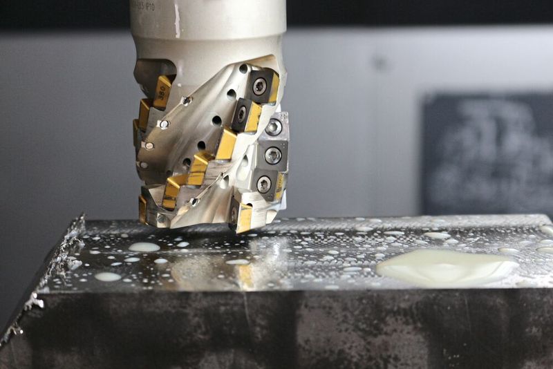 Mit dem XQUAD-Wendelschaftfräser sind Standzeiten von 110 Minuten möglich. In dieser Zeit kann AWB vier Komponenten schruppen.(Bild:  Iscar)