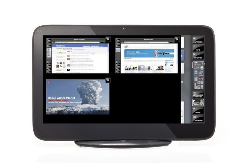 Hersteller Neofonie demonstrierte auch die Multi-Tasking-Fähigkeiten des WePad. (Archiv: Vogel Business Media)