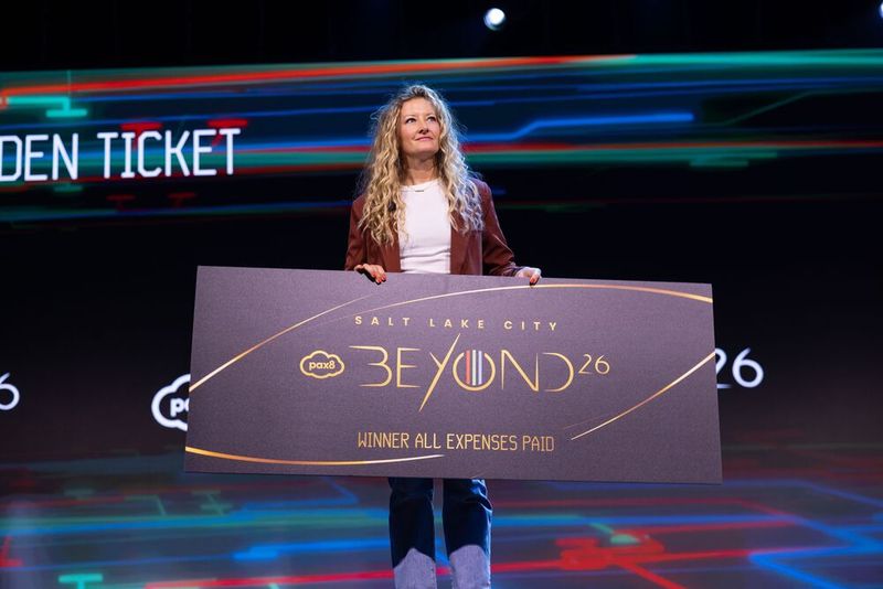 Unter allen Teilnehmenden wurde ein Goldenes Ticket für die nächste Pax8 Beyond verlost.  (Bild: Pax8)