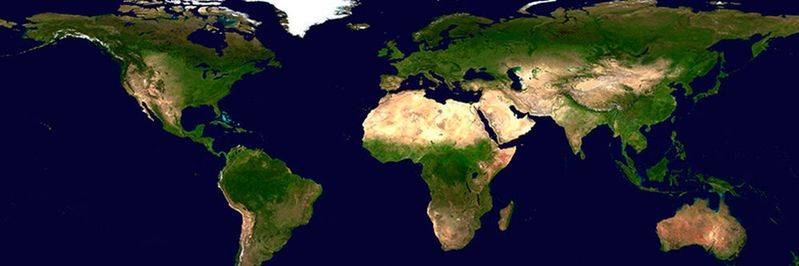 Die Erde, vom Weltall aus gesehen.(Bild:  NASA Goddard Space Flight Center Image by Reto Stöckli. Enhancements by Robert Simmon.)