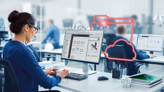 Mit Eplan eManage Free lassen sich Eplan-Projekte cloudbasiert mit allen Projektbeteiligten teilen – für mehr Kollaboration im Engineering. Mit Eplan eManage Free lassen sich Eplan-Projekte cloudbasiert mit allen Projektbeteiligten teilen – für mehr Kollaboration im Engineering.