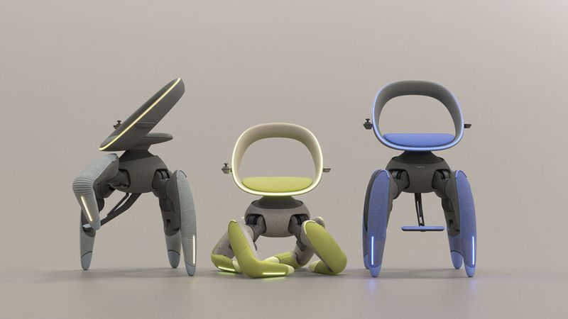 The robot can fold its legs for transportation. (Image:Toyota)