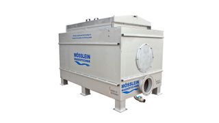 Die GTS (Grand Turbo Sieb) ist eine selbstreinigende Filteranlage mit einer optimierten Filtrationsoberfläche, die suspendierte Stoffe bis zu einer Feinheit von 10 μm aus dem Wasser entfernen kann. (Mösslein Wassertechnik )