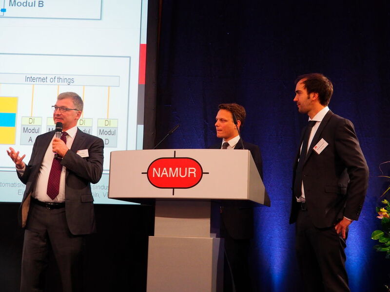 Diskutierten über die Zukunft der Modularisierung (von links): Axel Haller (ABB Automation, ZVEI), Dr. Johannes Wagner (Sartorius Stedim Systems) und Jens Bernshausen (Invite). (Sabine Mühlenkamp)