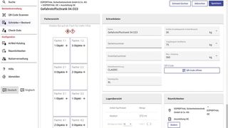 Abb.2: Die MyDÜPERTHAL-App zeigt neben den Lagerbeständen auch den Standort des Sicherheitsschranks an. (Bild: Düperthal)