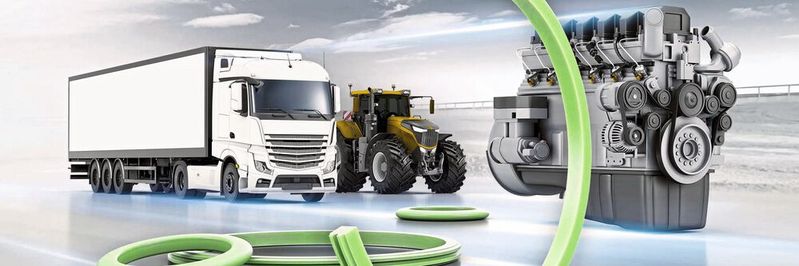 Dichtungen von Trelleborg Sealing Solutions im D-Seal-Design kommen vor allem bei Lkws und Baufahrzeugen zum Einsatz, die neben einer hohen Dichtigkeit auch eine effiziente Dämpfung benötigen, um Schäden an Motoren und Getrieben zu verhindern. Dichtungen von Trelleborg Sealing Solutions im D-Seal-Design kommen vor allem bei Lkws und Baufahrzeugen zum Einsatz, die neben einer hohen Dichtigkeit auch eine effiziente Dämpfung benötigen, um Schäden an Motoren und Getrieben zu verhindern.