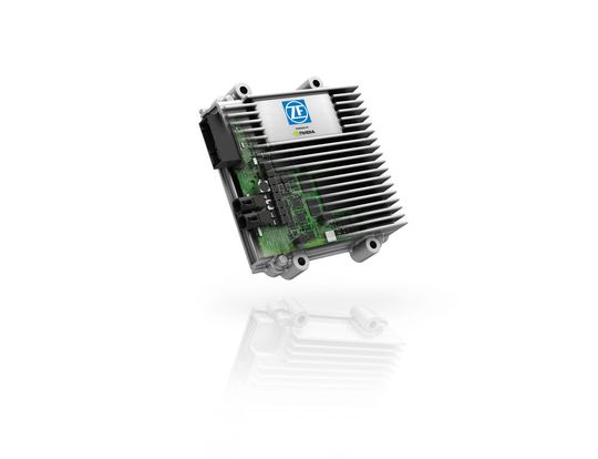 ZF Pro AI nutzt die skalierbare Nvidia-Drive-PX-2-AI-Rechnerplattform, um Eingangssignale mehrerer Kameras plus Lidar-, Radar- und Ultraschallsensoren zu verarbeiten. (ZF Friedrichshafen AG)