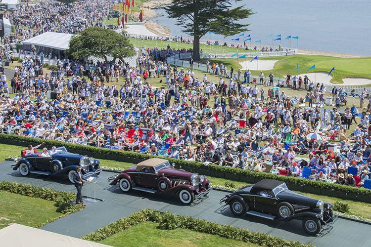 Im kalifornischen Pebble Beach haben sich am Wochenende gut 20.000 Menschen zusammengefunden und zahlreiche historische Autos begutachtet. (Foto: Kimball Studios/Pebble Beach Concours d'Elegance)