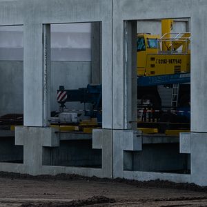 Fundament mit Wandelementen auf der Baustelle.(Bild:  PGG Gerstner)