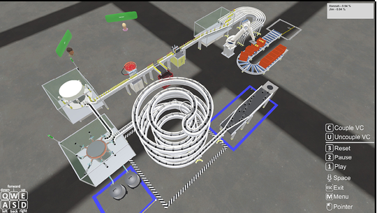 (3D-Modell der Anlage. Blick von oben. Bild: Visual Components)