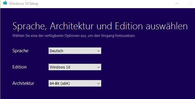 Mit dem Media Creation Tool von Microsoft lassen sich ISO-Dateien für Windows 10 herunterladen. (Th. Joos)