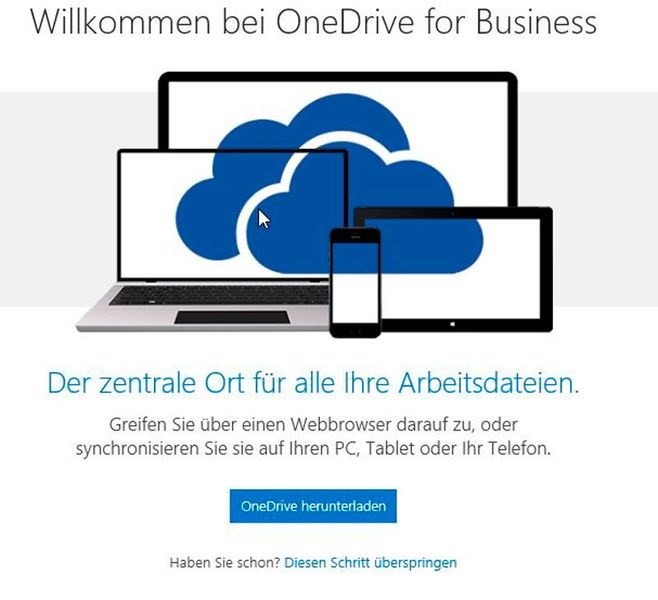 Mit dem OneDrive for Business-Client können Anwender ein lokales Verzeichnis mit dem Cloudspeicher synchronisieren. (Bild: Microsoft)