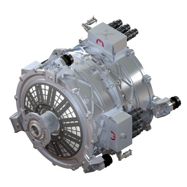 Der Motor Magni 500 in der Simulationsansicht: Das Produkt liefert 560 kW Leistung und ein Drehmoment von 2814 Nm bei 1900 min-1. (Magnix)