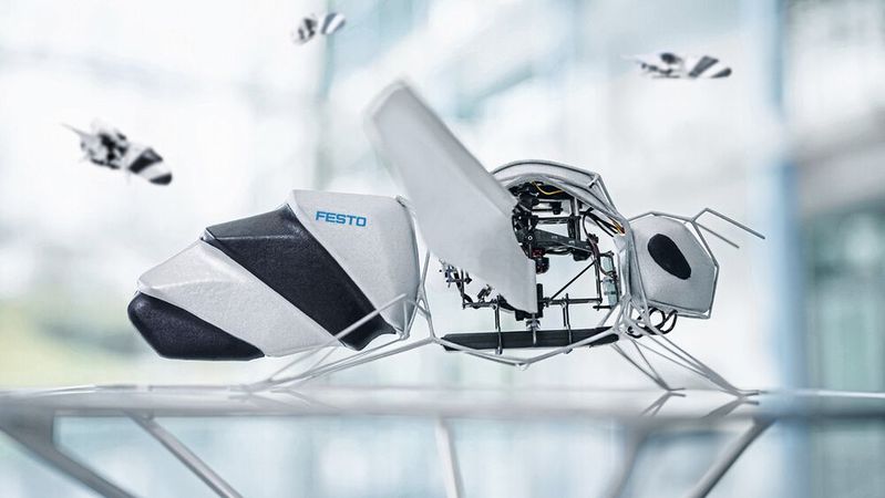 The BionicBee is the smallest flying object of the Bionic Learning Network to date. For the first time, the developers used the methodology of generative design.(Image: Festo)