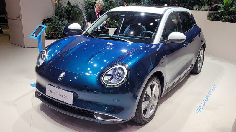 Der Ora Funky Cat startet noch in diesem Jahr, die ersten Fahrzeuge will der deutsche Importeur Anfang 2023 ausliefern. (Bild: Wehner/Vogel Communication Group)