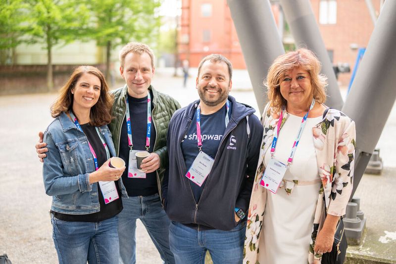 Marion Hamann, Stefan Hamann, Ben Marks und Kathleen Claes (v. l., alle Shopware) (Bild: Shopware)