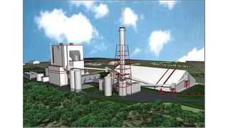 Entwurf für das Trianel Kraftwerk im Chempark Krefeld-Uerdingen  (Bild: Currenta)