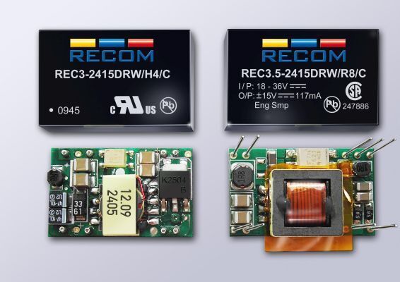 REC3,5 & REC6: Die kleinsten DC/DC-Wandler in re-inforced Technologie. (RECOM Power)