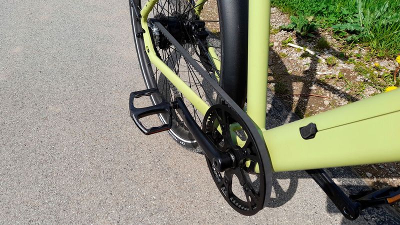 Der Riemenantrieb im Tenways ist leise und wartungsarm, der Mivice-Motor ziemlich kräftig. (Bild: sp-x / Rudolf Huber)