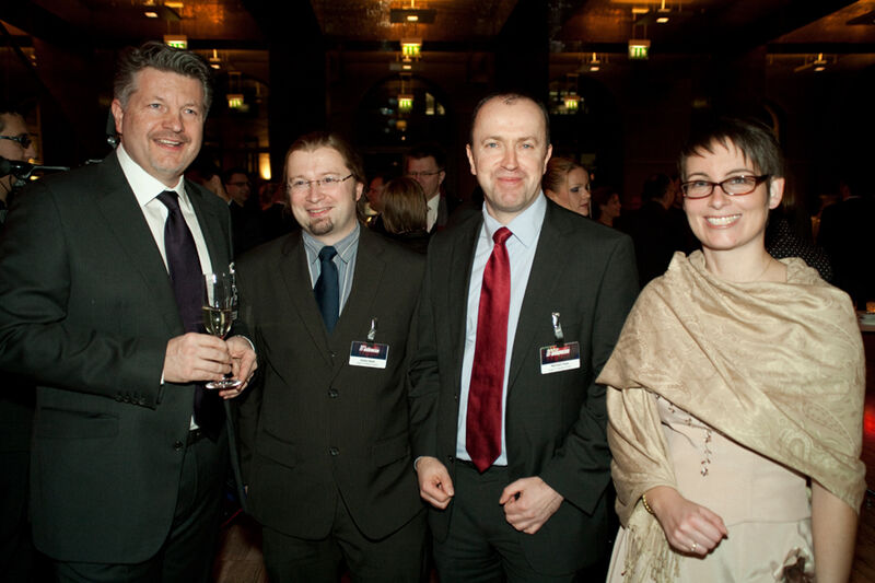 Thomas von Baross (D-Link), Dr. Stefan Riedl, Michael Hase, Sarah Maier (IT-BUSINESS) (Archiv: Vogel Business Media)
