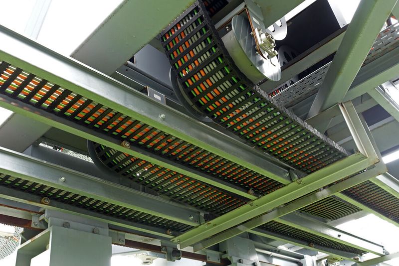 Die Energieketten zum Ausfahren der B- und C-Träger. (Bild: Stefanie Michel)