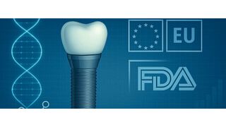 Die globale Vermarktung von Zahnimplantaten erfordert die Einhaltung strenger regulatorischer Auflagen. Dienstleister helfen bei der Evaluierung und Validierung von Medizinprodukten nach EU- und FDA-Standards. (Bild: GPT Iamge Editor / KI-generiert)