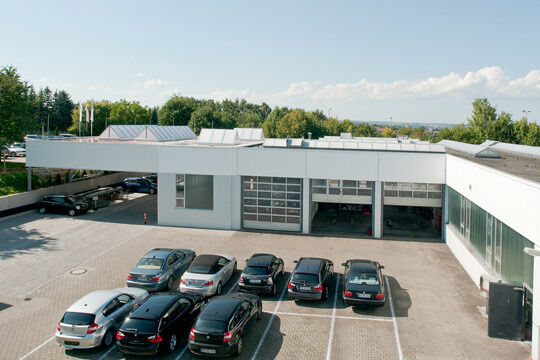 Der neue Werkstatt-Anbau für die Aufbereiter sowie für die Smart-Repair-Spezialisten im Menton-Service. (Menton)