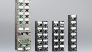 Von links: Der Xelity Hybrid Switch übernimmt Datenkommunikation und Stromversorgung, die Injection Box ist ein Spannungs- und Signaleinspeiser mit 24V, die Master Breakout Box verteilt Spannung und Signale und der NEC Class 2 Splitter ist ein Spannungs- und Signalverteiler. (Murrelektronik GmbH)
