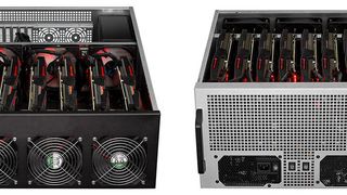 Das österreichische Start-up Techbold bietet sechs Varianten eine Cryptomining-Servers an: Im Bild: "Bold. Mining Rig Compact" für rund 3600 Euro; abholbereit in 3 bis 5 Tagen.  (Techbold)