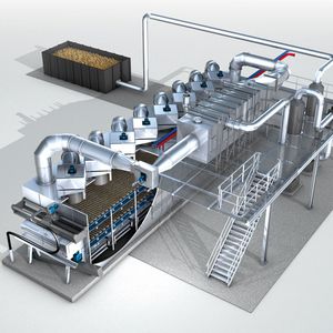 Systemdarstellung des Huber Bandtrockners BT