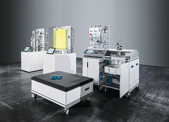 Biotech Automation: Festo zeigt anhand ausgewählter Kultivierungsprozesse eine Übersicht bereits erhältlicher Komponenten und Lösungen zur Automatisierung von Bioreaktoren.   (Bild:  Festo SE & Co. KG)