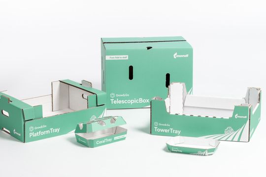 Das Verpackungsportfolio der Grow&Go-Lösungen reicht von verbraucherfreundlichen Schalen und Trageverpackungen bis hin zu palettenfähigen Versandkartons.(Bild:  Mondi)