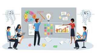 Interdisziplinär arbeiten in kollaborativen Teams – so soll die Arbeit der Zukunft aussehen.  (©Olena - stock.adobe.com)