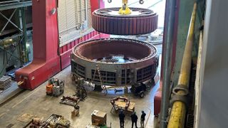 Rotorhebung im Kraftwerk "Robert Moses". (Bild: New York Power Authority, Philip Kamrass)