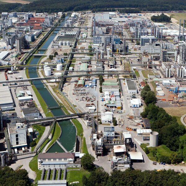 Am Stammwerk von Wacker in Burghausen soll der Anlagenkomplex für grünen Wasserstoff entstehen. (Achim Zeller/ Wacker)